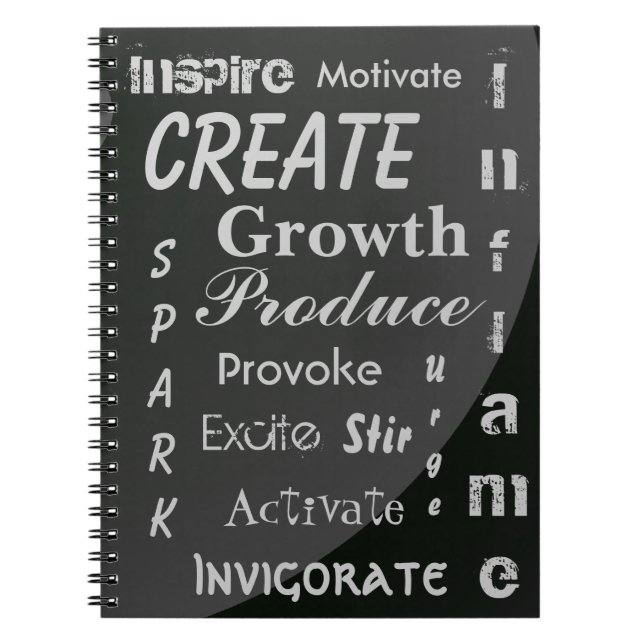 Schwarz und Grau Notizblock (Vorderseite)