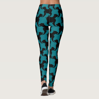 Schwarz und Hahnentrittmuster auswählen Leggings