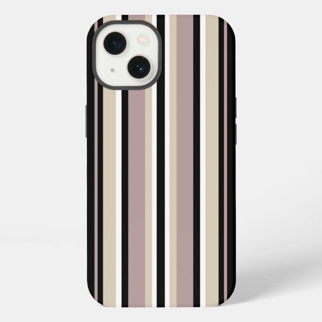 Schwarz und Hellbraun  iPhone Hülle (Rückseite)