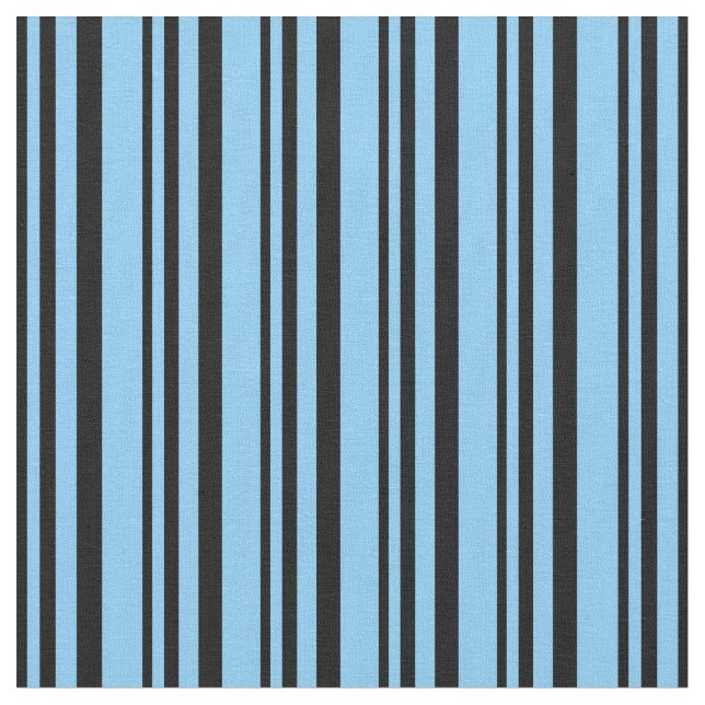 Schwarz und helles Himmelblau Farbmuster Stoff (Nahaufnahme)