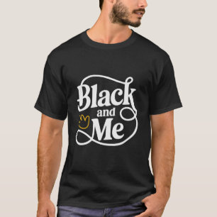 Schwarz und ich - Minimalistisches Typografie-Desi T-Shirt