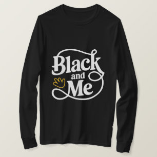 Schwarz und ich - Minimalistisches Typografie-Desi T-Shirt
