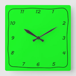 Schwarz und Kalkgrün, einfache Uhr