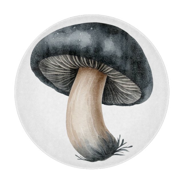 SCHWARZ- UND KREBSFALLMUSHROOM SCHNEIDEBRETT (Vorderseite)