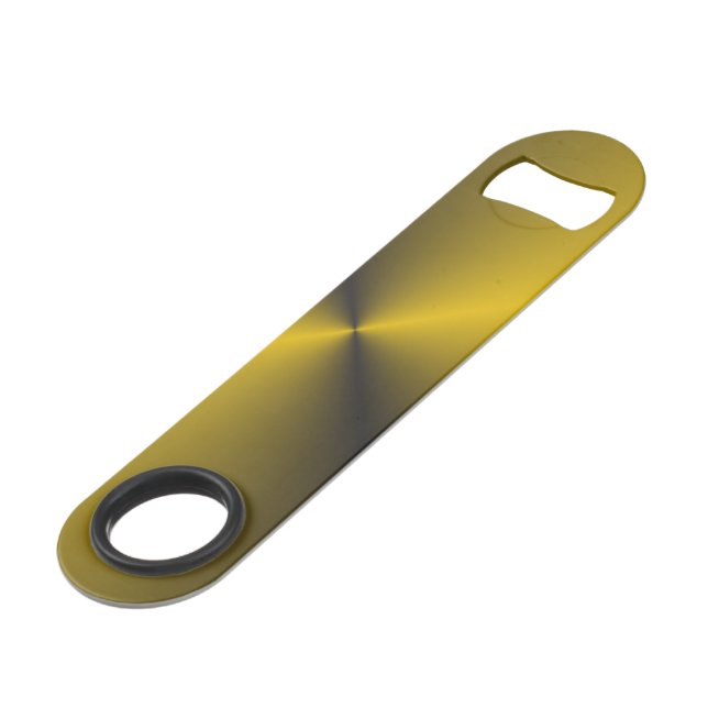 Schwarz und lebendiges Gold Speed Flaschenöffner (Vorderseite Schrägansicht)