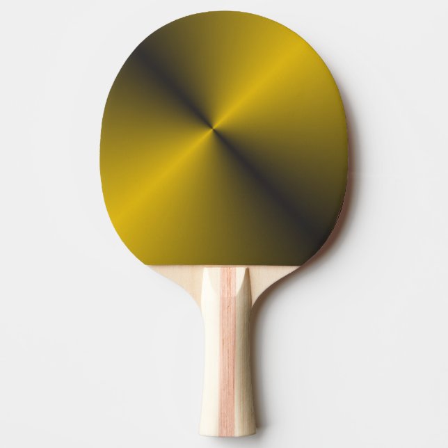 Schwarz und lebendiges Gold Tischtennis Schläger (Vorderseite)