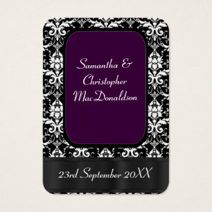 Schwarz und lila Gastgeschenk Hochzeit danke