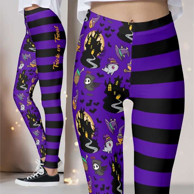 Schwarz und Lila gestrichen Hexenkostüm Leggings (Von Creator hochgeladen)