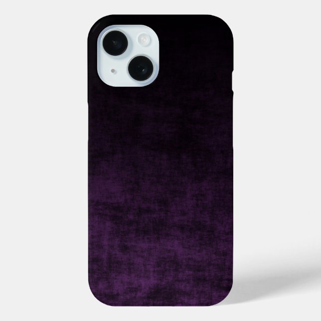 Schwarz und Lila Grunge Ombre Textur Case-Mate iPhone Hülle (Rückseite)
