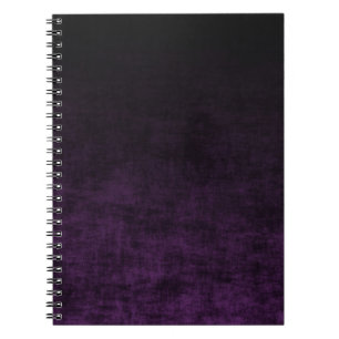 Schwarz und Lila Grunge Ombre Textur Notizblock