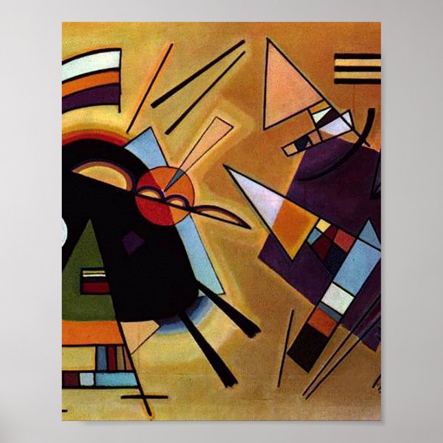 Schwarz und lila von Vassily Kandinsky Poster (Vorne)