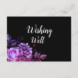 Schwarz und lila wünschend gut. Hochzeitstiftkarte Begleitkarte