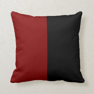 Schwarz und Maroon Split Farbe. Kissen