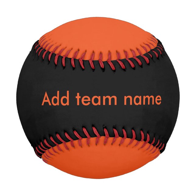 Schwarz und Orange Baseball (Vorderseite)