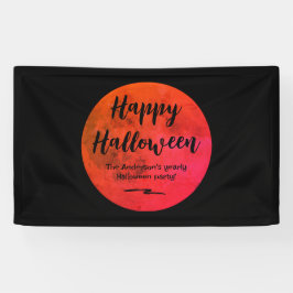 Schwarz und Orange Beängstigend Full Moon Happy Ha Banner