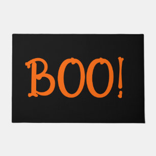 Schwarz und Orange Bony Boo! Fußmatte
