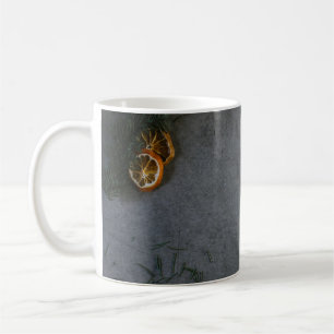 SCHWARZ UND ORANGE GESTREIFTE FLAGGE KAFFEETASSE