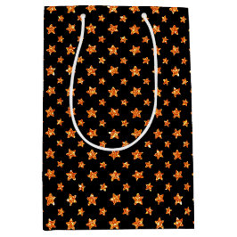 SCHWARZ- UND ORANGE-GLITZER SEHEN HALLOWEH AUS MITTLERE GESCHENKTÜTE