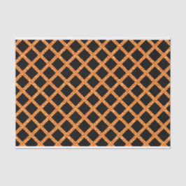 SCHWARZ- UND ORANGE-GLITZER SEHEN HALLOWEH AUS SEIDENPAPIER