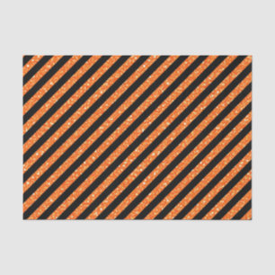 SCHWARZ- UND ORANGE-GLITZER SEHEN HALLOWEH AUS SEIDENPAPIER