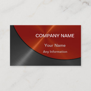 Schwarz und Orange Luxury Metallic 3 Visitenkarte