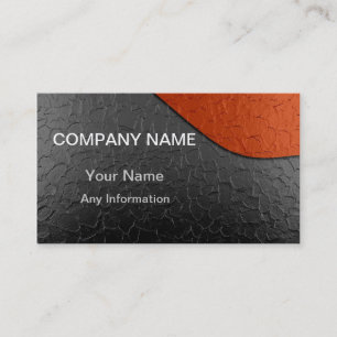 Schwarz und Orange Luxury Metallic 4 Visitenkarte