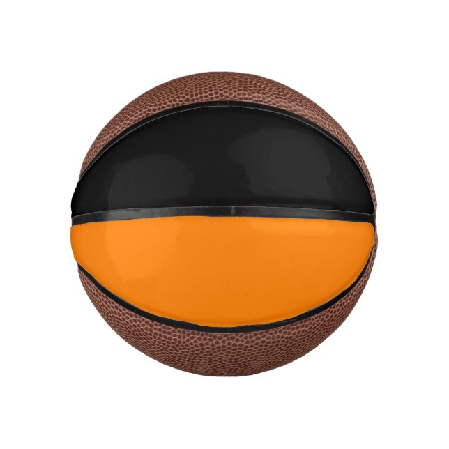 Schwarz und Orange Mini Basketball (Vorderseite)