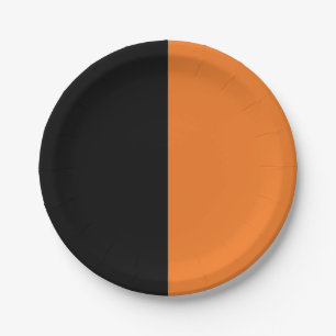Schwarz und Orange Pappteller