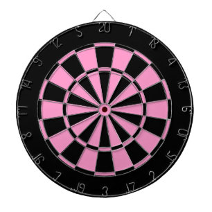 schwarz und rosa dartscheibe