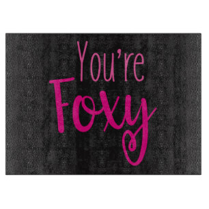 Schwarz und Rosa Foxy Schneidebrett