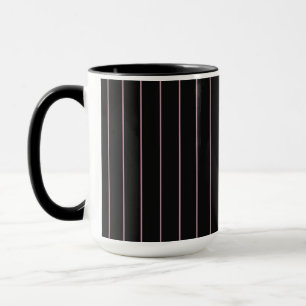 schwarz und rosa gestreift tasse