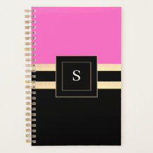 Schwarz und Rosa mit Monogramm