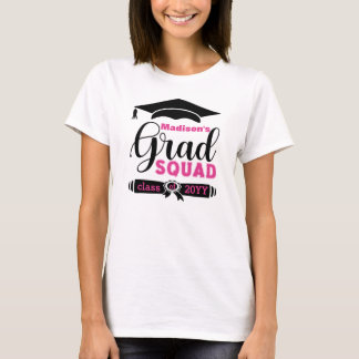 Schwarz und Rosa Text Benutzerdefiniert Weiße Grad T-Shirt