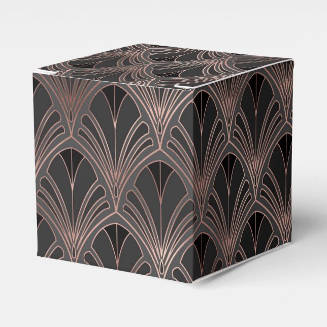 Schwarz und Rose Gold Geschenkschachtel (Vorderseite)