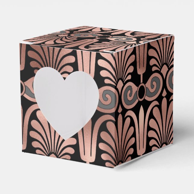 Schwarz und Rose Gold Geschenkschachtel (Vorderseite)