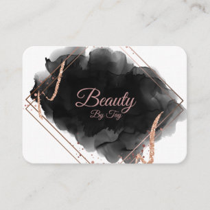 Schwarz und Rose Gold Visitenkarte Rosa