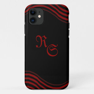 Schwarz und Rot mit Streifen Case-Mate iPhone Hülle