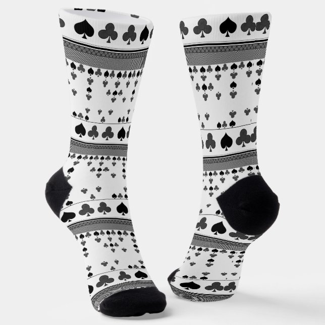 Schwarz und Rot, Modemuster Socken (Gewinkelt)
