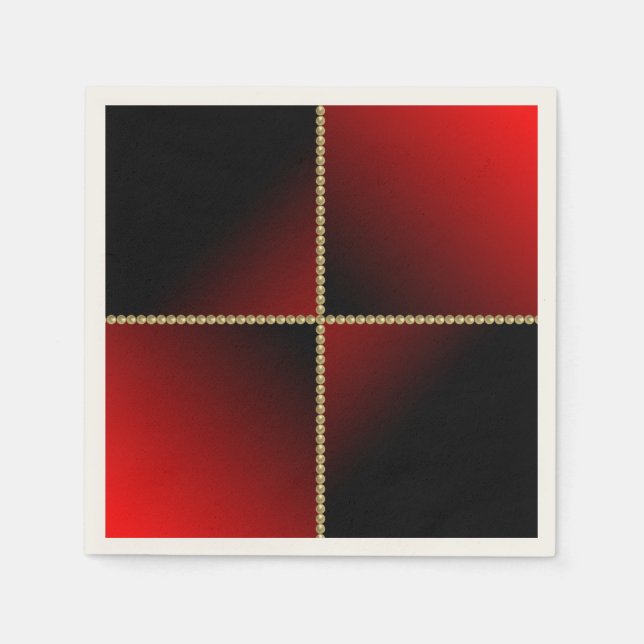 Schwarz und Rot Serviette (Vorderseite)