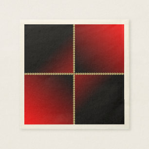 Schwarz und Rot Serviette