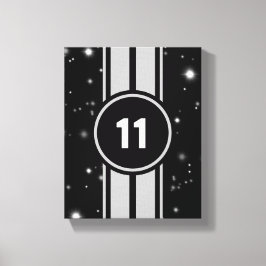 Schwarz und Silber Racing Stripes Starlight Leinwanddruck