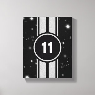 Schwarz und Silber Racing Stripes Starlight Leinwanddruck