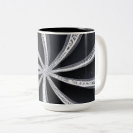 Schwarz und Silberrad Zweifarbige Tasse