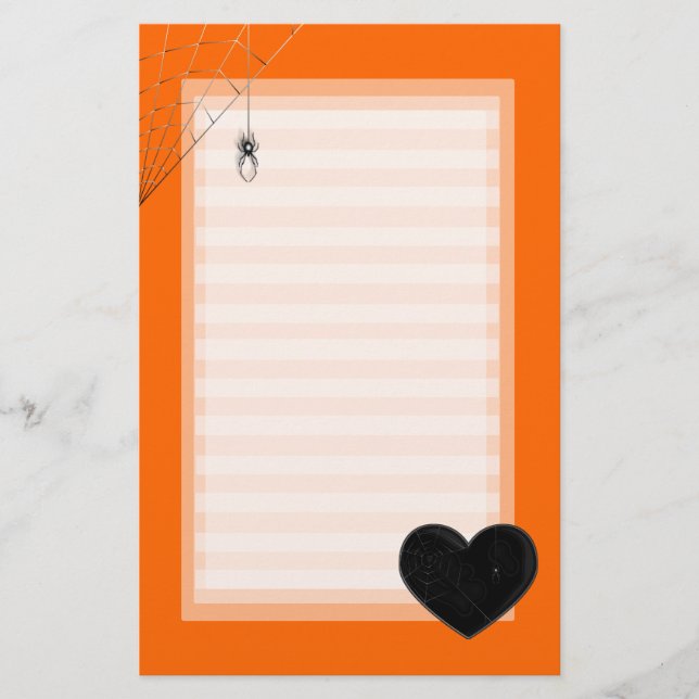 Schwarz und Spider Briefpapier (Vorderseite)