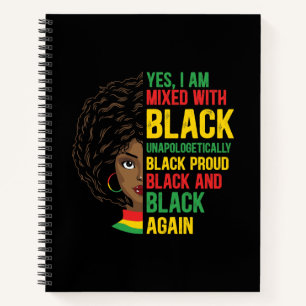 Schwarz und stolz   Unapologetisch   Black Queen Notizbuch