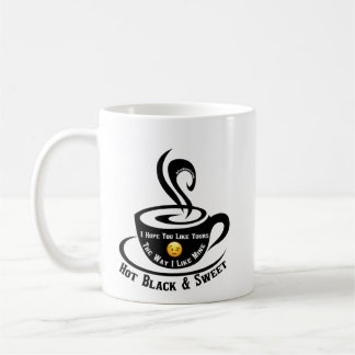 Schwarz und süß kaffeetasse