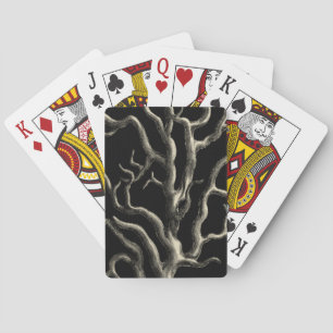 Schwarz und Tan Coral Spielkarten