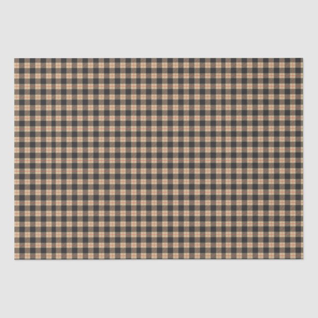 Schwarz und Tan mit rotem Streifen Seidenpapier (Vorderseite)