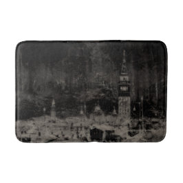 Schwarz und Taupe Skyline Venedig Italien Badematte