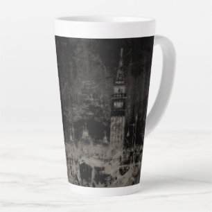 Schwarz und Taupe Skyline Venedig Italien Milchtasse